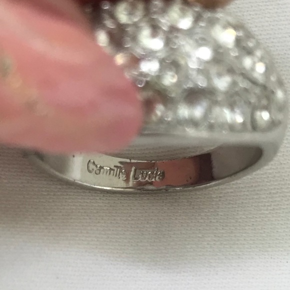 Camille Lucie Silver Sparkly Ring 5/25 - Picture 7 of 7